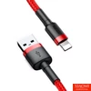 Kép 2/4 - Baseus Cafule 2.4A Lightning USB-kábel 0.5m (piros)