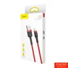 Kép 4/4 - Baseus Cafule 2.4A Lightning USB-kábel 0.5m (piros)