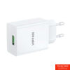 Kép 4/5 - Vipfan  hálózati töltőadapter+ Lightning kábel , E03, 1x USB, 18W, QC 3.0, fehér