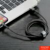 Kép 4/6 - Baseus Cafule 1,5A 2 m-es Lightning USB-kábel (szürke-fekete)