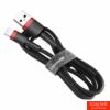 Kép 3/5 - Baseus Cafule 1,5A 2 m-es Lightning USB-kábel (fekete-piros) CALKLF-C19