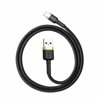 Baseus Cafule USB Lightning, 1,5A, 2 m-es kábel (arany-fekete)