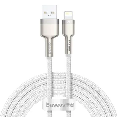 Cafule_USB_kábel_lightning_2.4A_2m_fehér