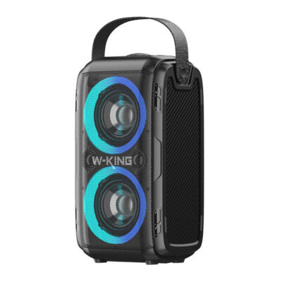 W-KING T9II vezeték nélküli Bluetooth hangszóró, 2db mikrofonnal, 60W, fekete