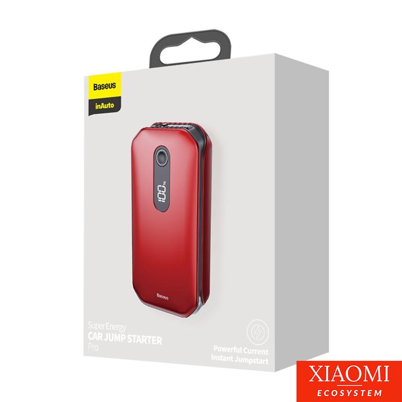 Baseus Super Energy autós gyorsindító, Jump Starter Powerbank, 12000mAh, 1000A, USB, piros
