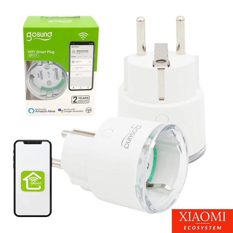 Gosund SP111-2 smart WiFi aljzat 3680W 16A, Tuya 2-pack