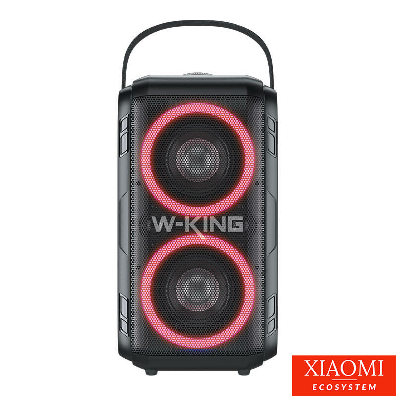 W-KING T9 vezeték nélküli Bluetooth hangszóró, mikrofonnal, 60W, fekete