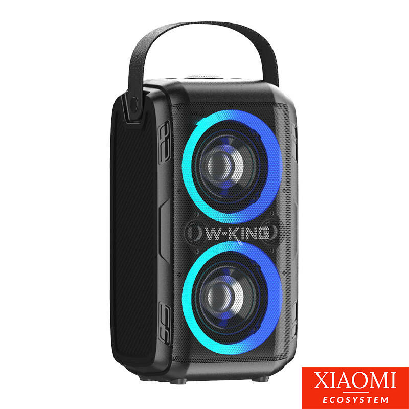 W-KING T9II vezeték nélküli Bluetooth hangszóró, 2db mikrofonnal, 60W, fekete