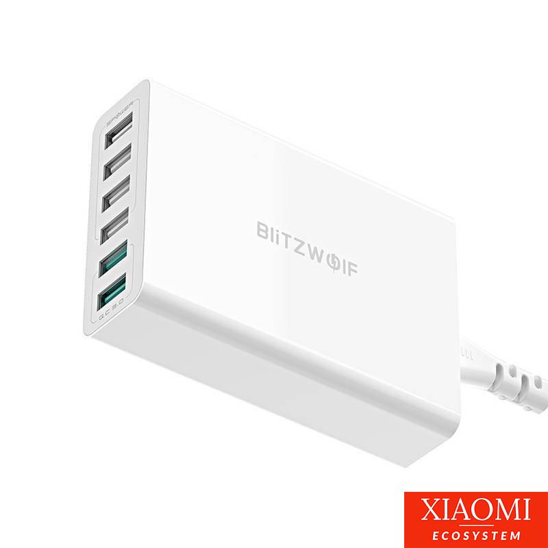 Blitzwolf BW-S15, 6x USB töltő QC 3.0, 60W, fehér