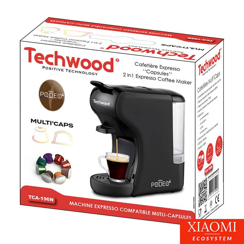Techwood  kapszulás kávéfőző, TCA-196N, fekete