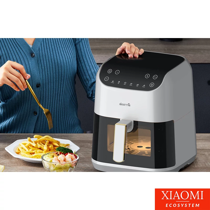 Xiaomi Deerma KZ130W Légfritőz, 1300W, olaj nélküli sütő, 5,5L