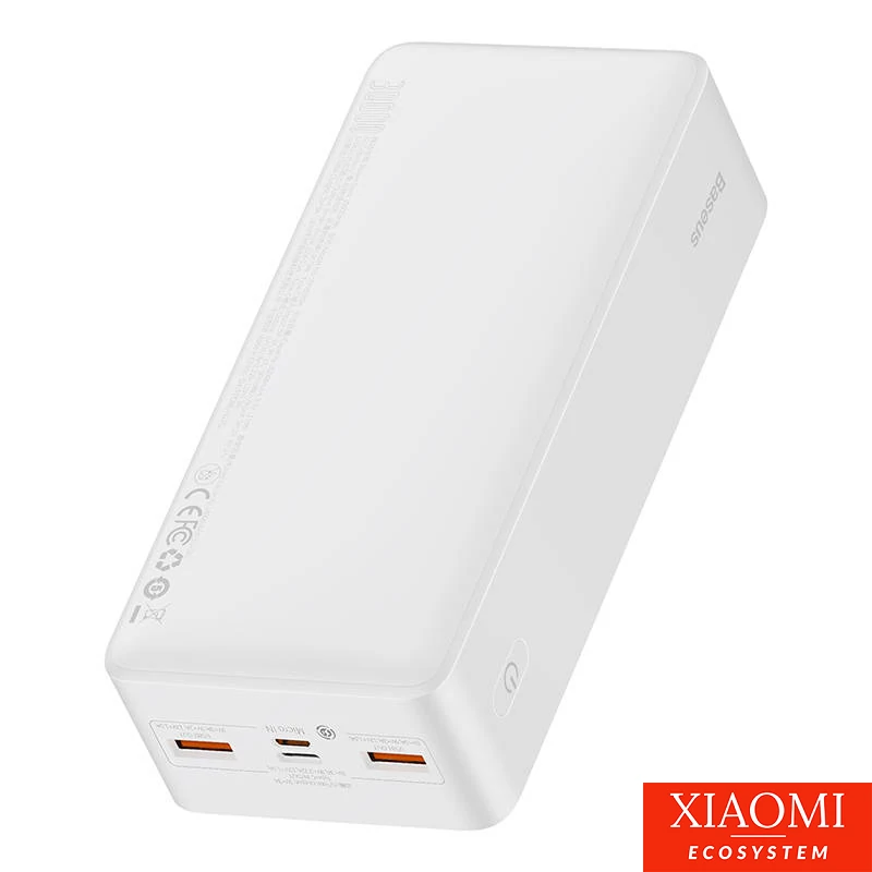 Baseus Bipow Powerbank, 30000mAh, 20W (fehér)