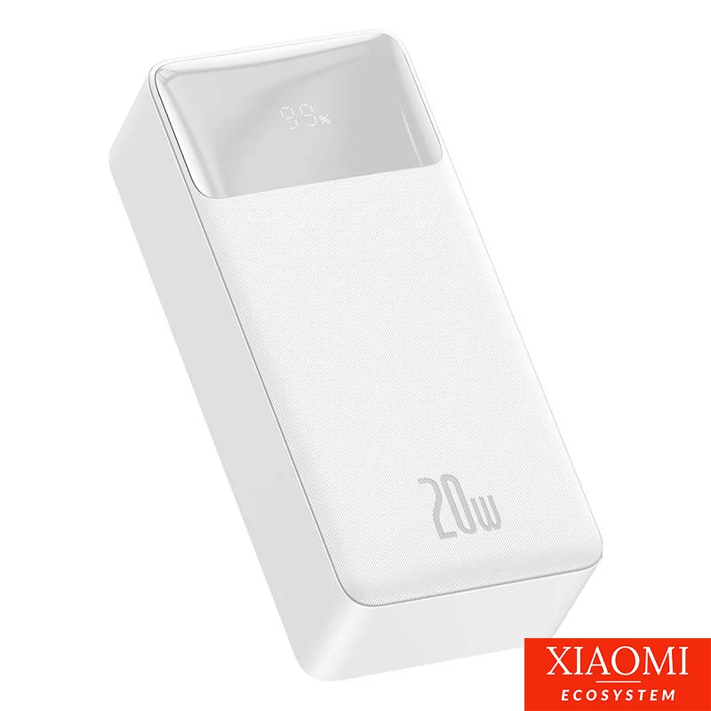 Baseus Bipow Powerbank, 30000mAh, 20W (fehér)