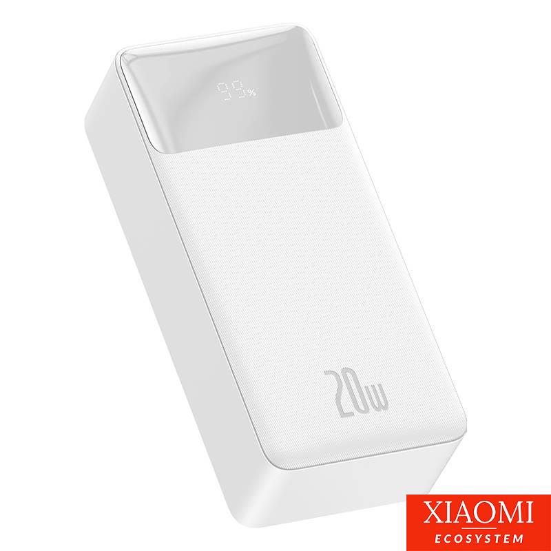 Baseus Bipow Powerbank, 30000mAh, 20W (fehér)