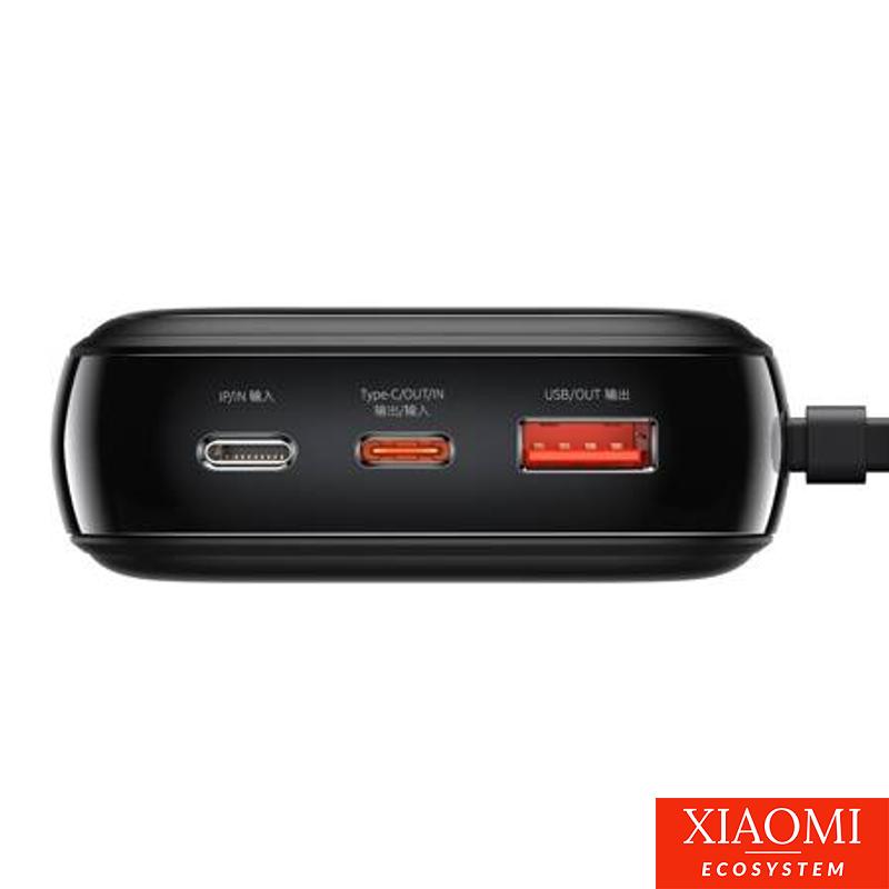 Baseus Qpow PRO Powerbank, lightning kábellel, 20000mAh, 20W (fekete)