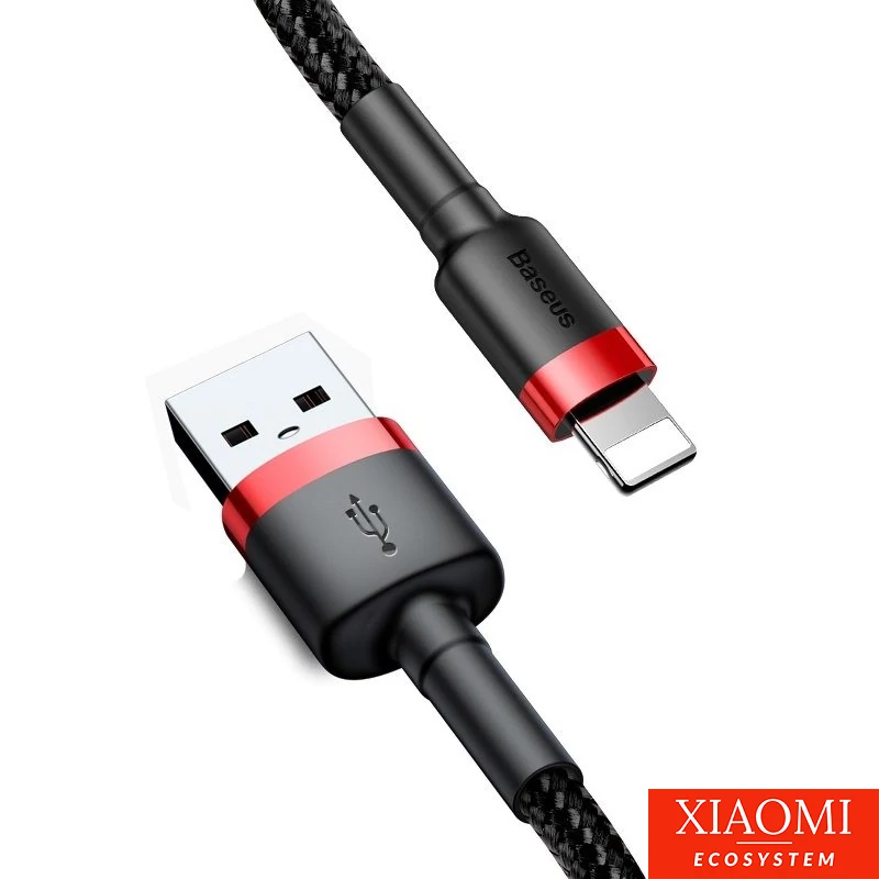 Baseus Cafule 1,5A 2 m-es Lightning USB-kábel (fekete-piros) CALKLF-C19