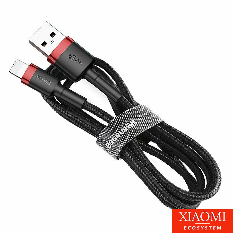 Baseus Cafule 1,5A 2 m-es Lightning USB-kábel (fekete-piros) CALKLF-C19