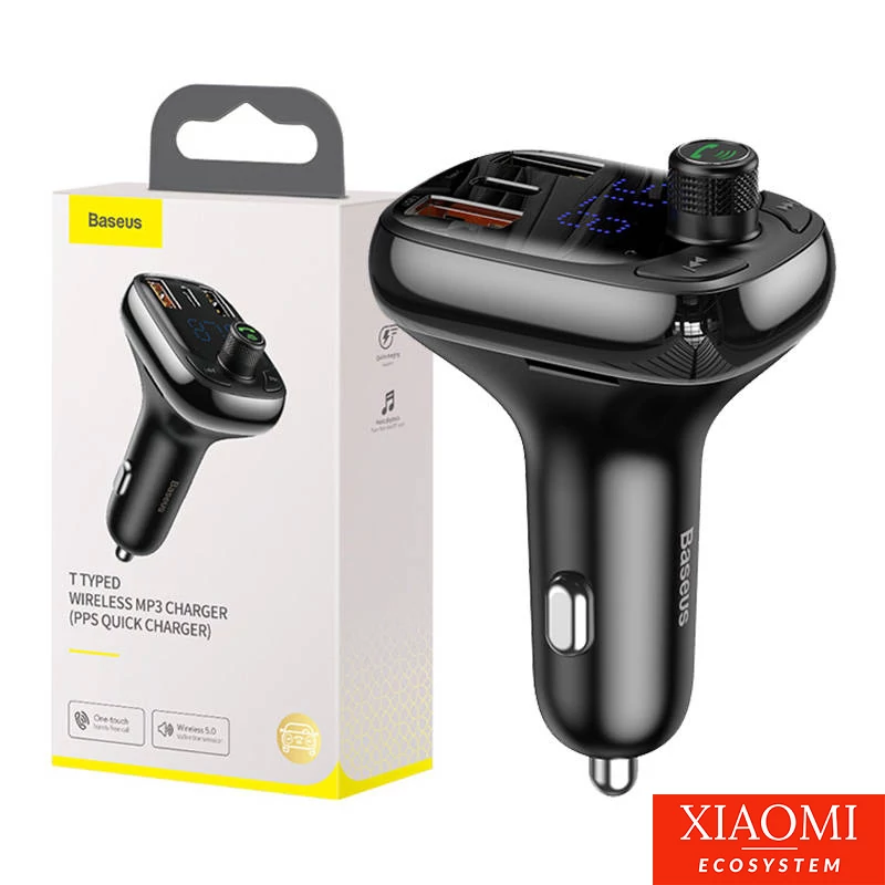 Baseus T alakú autós Bluetooth MP3 lejátszó, S-13, fekete