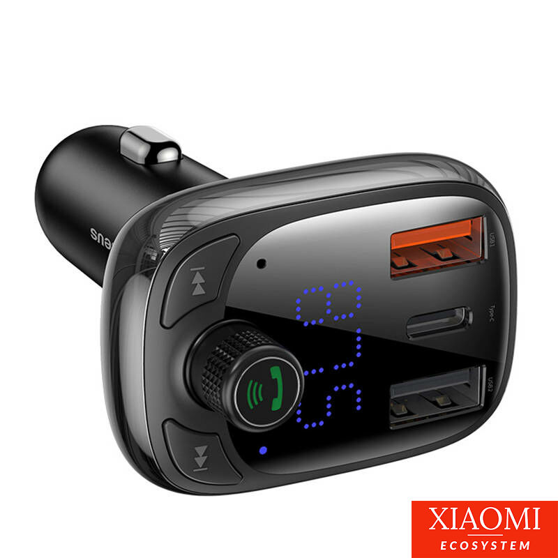 Baseus T alakú autós Bluetooth MP3 lejátszó, S-13, fekete