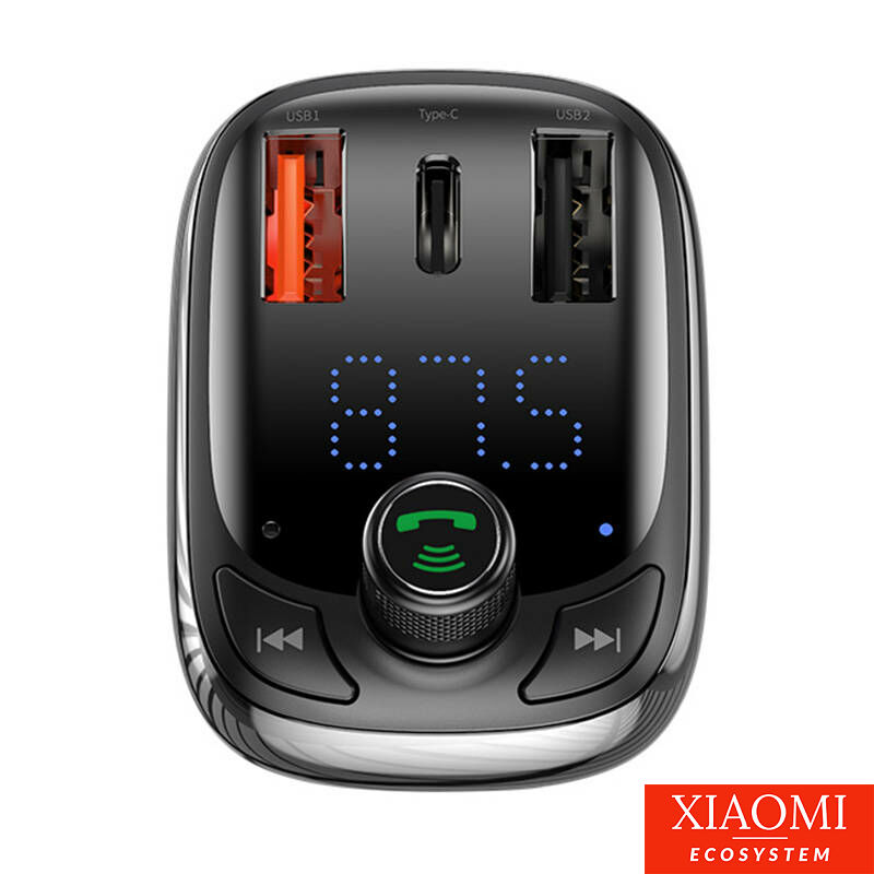 Baseus T alakú autós Bluetooth MP3 lejátszó, S-13, fekete